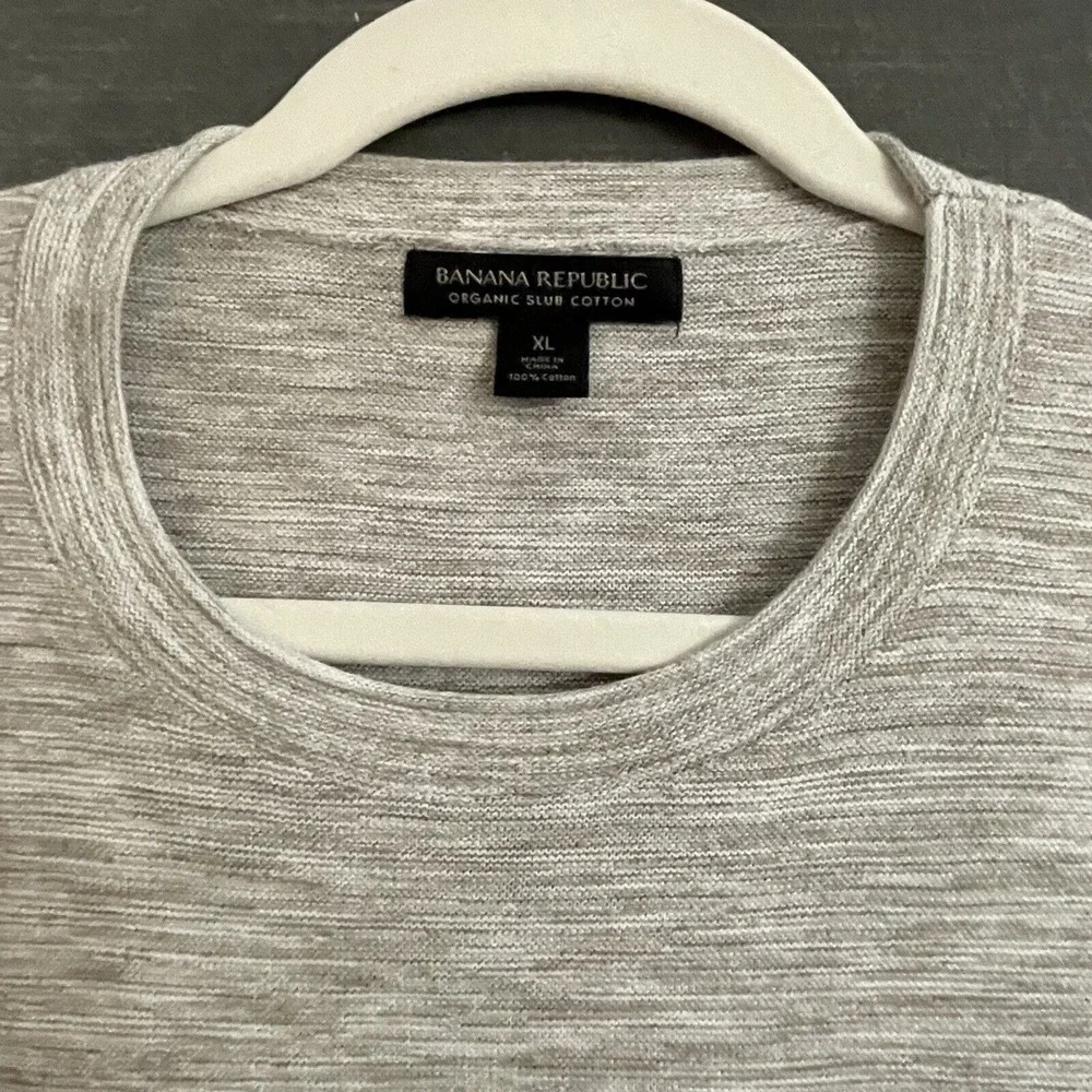 Banana Republic Sweater XL Organic Cotton Slub Knit Preppy Casual‎ Comfort
